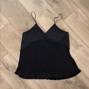 NWOT Black Pleated Women's Top